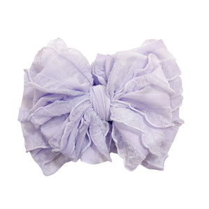 Lavender Ruffled Headband Bow