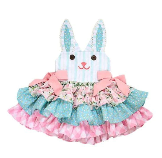 Flora Romper Girls Easter Bunny Bubble Romper Dress