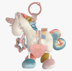 Itzy Activity Plush with Teether Toy- Unicorn