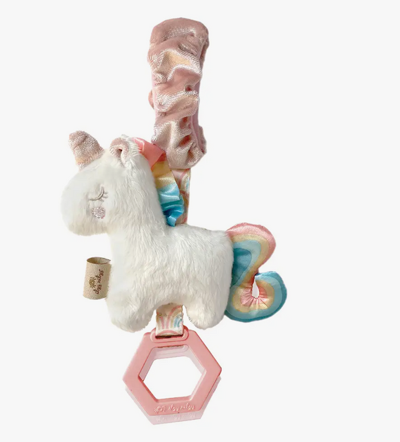 Itzy Activity Plush with Teether Toy- Mini Unicorn