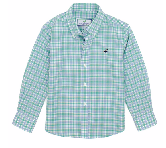 Saltgrass Plaid Boys Button Up Shirt