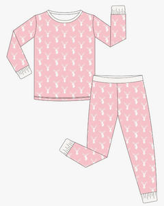 Pink Deer Bamboo Two Piece Boys Toddler Pajamas
