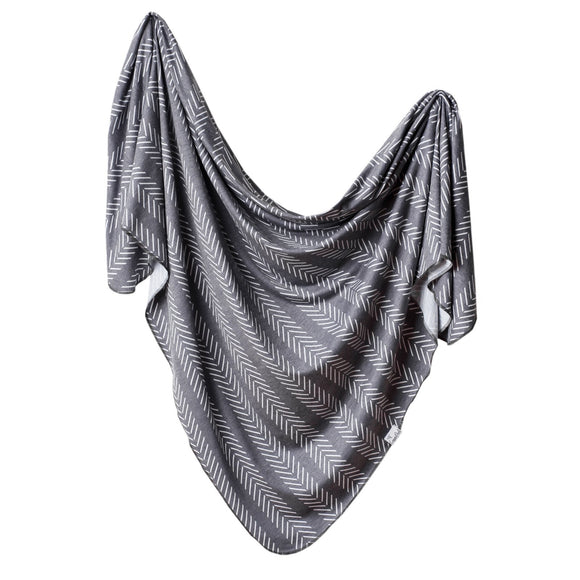 Copper Pearl Grey Knit Swaddle Blankets