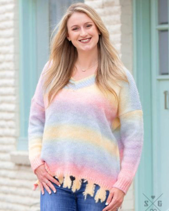Mommy & Me - Rainbow Fringe Sweater SALE