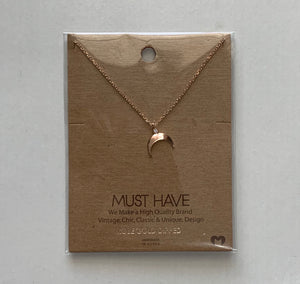 Moon Necklace - Rose Gold