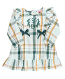Aspen Plaid Ruffle Bow Girls Dress SALE